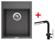 Sinks CLASSIC 400 Pureblack + MIX 3 P GR 